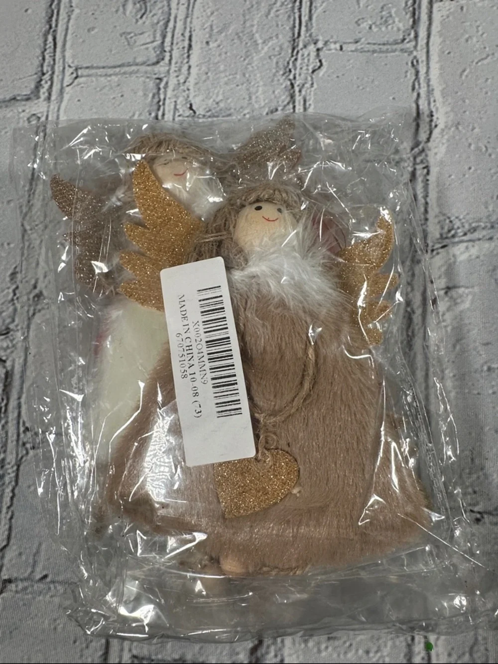 Christmas Plush Angel w/ Wings Christmas Ornament Hanging Dolls Decor 4 pack NEW